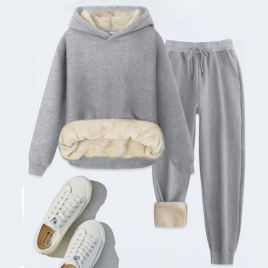 Plush-Lined Winter Hoodie for Women