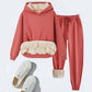 Plush-Lined Winter Hoodie for Women