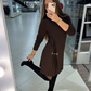 ✨Flash Sale✨|🔥Elegant Long Sleeve Pleated Panel Dress🔥