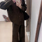 Women's Relaxed Fit High-Neck Sweater Lounge Set