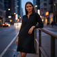 Women’s Sparkle Lapel A-Line Short Dress | Chic & Shimmering