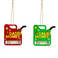 2PCS Christmas Wooden Gas Can Ornament