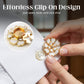 📢📢50 %  OFF !! ⏰Chic Rhinestone Floral Cufflink & Brooch🌸🪡
