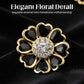 📢📢50 %  OFF !! ⏰Chic Rhinestone Floral Cufflink & Brooch🌸🪡