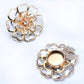 📢📢50 %  OFF !! ⏰Chic Rhinestone Floral Cufflink & Brooch🌸🪡
