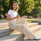 Women's Casual Drawstring Wide-Leg Pants
