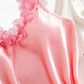Women's Satin Floral Strap Slip Mini Dress