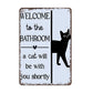 ⏳LAST DAY SALE 55% OFF🔥Vintage Highland Cow Aluminum Sign: Funny "Are You Pooping?" Black and White Bathroom Wall Decor