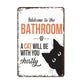 ⏳LAST DAY SALE 55% OFF🔥Vintage Highland Cow Aluminum Sign: Funny "Are You Pooping?" Black and White Bathroom Wall Decor