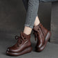 Women's Platform Ankle Boots with Side Zipper