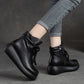 Women's Platform Ankle Boots with Side Zipper