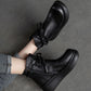 Women's Platform Ankle Boots with Side Zipper