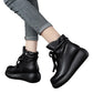Women's Platform Ankle Boots with Side Zipper