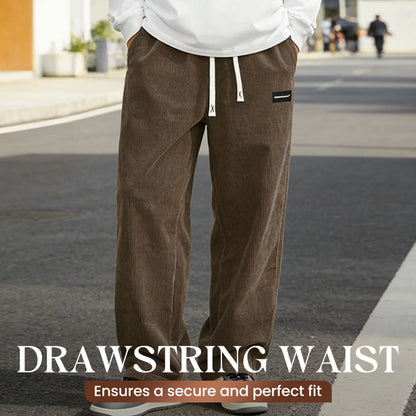🎉👖50% di sconto! Pantaloni uomo larghi con coulisse – Morbidi, casual e con tasche pratiche