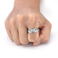 Titanium Steel Viking Rune Rotating Ring