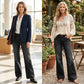 👖Women's Retro Flare Jeans – Stretch Denim, Functional Pockets & Vintage High-Waist Fit🌟