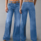 👖Women's Retro Flare Jeans – Stretch Denim, Functional Pockets & Vintage High-Waist Fit🌟