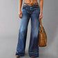 👖Women's Retro Flare Jeans – Stretch Denim, Functional Pockets & Vintage High-Waist Fit🌟
