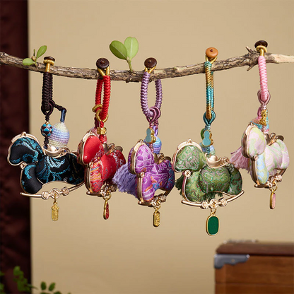 Chinese Song Brocade Horse Zodiac Pendant