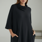Women's Cowl Neck Long Sleeve Pocket Maxi Dress