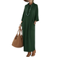 Women's Cowl Neck Long Sleeve Pocket Maxi Dress