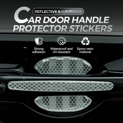 Reflective & Luminous Car Door Handle Protector Stickers