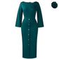 Elegant Round Neck Bodycon Dress
