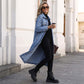 📢📢49% OFF !!!⏰Women’s Casual Longline Button-Up Denim Coat
