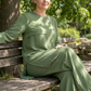 Women's Long-Sleeve Tunic and Wide-Leg Pants Set