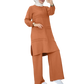 Women's Long-Sleeve Tunic and Wide-Leg Pants Set