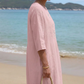 Women's Casual Loose Midi Dress with Embroidery