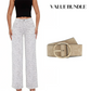 Women's Leopard Print High-Waist Wide-Leg Jeans