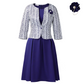 Women's Plaid Jacket & Sleeveless Dress 2-Piece Set
