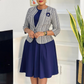 Women's Plaid Jacket & Sleeveless Dress 2-Piece Set