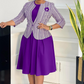 Women's Plaid Jacket & Sleeveless Dress 2-Piece Set