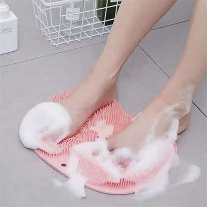 🔥 BUY 2 GET 1 FREE! 🚿 Shower Foot & Back Scrubber Massage Pad – Non-slip, dual-sided & deep-cleaning bristles – perfect for full-body exfoliation in the shower 🦶