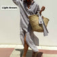 Loose Striped Half Sleeve Shirt Dress