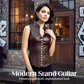 Women’s Sleeveless Stand Collar Button-Front Vest
