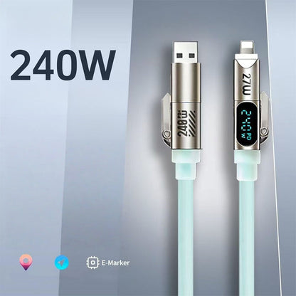 🔥Buy 2 Get 1 Free🔥240W 4-in-1 Fast Charging Cable with Digital Display