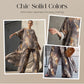 Women's Floral Print Asymmetrical Tunic & Pants Set