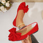 Women's Pointed Toe Bow-Knot Flats