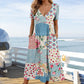 🌊SUMMER HOT SALE £19.99!!👙Women's V-neck dresses with short sleeves in patterned designs