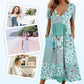 🌊SUMMER HOT SALE £19.99!!👙Women's V-neck dresses with short sleeves in patterned designs