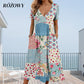 🌊SUMMER HOT SALE £19.99!!👙Women's V-neck dresses with short sleeves in patterned designs