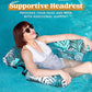 🥳2026 HOT SALE🥳💞30K+ SOLD!🏊‍♂️Tropical Leaf Inflatable Pool Lounger – Ultralight & Compact with Hand or Foot Pump | Durable PVC, Cup Holder – Perfect for Beach, Pool or Garden (Blue/Green)🏖️😎