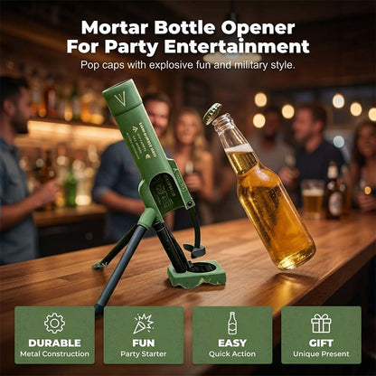 ⏰🔥LIMITED TIME 50% OFF! 🍻 51mm Beer Bottle Mortar – Fun Cap-Launching Desk & Bar Accessory, Perfect for Parties & Gifts 🚀✨