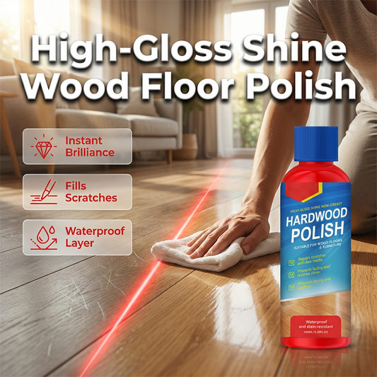 💐Special Price £9.78 ! 🔥Buy 2 Get 1 Free🎁Gloss Wood Floor Polish – Instant Mirror Shine ✨🪵【Limited Offer】