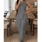 ⏰🔥LIMITED TIME 49% OFF! 💃 Minimalist Sleeveless Top & Wide-Leg Pants