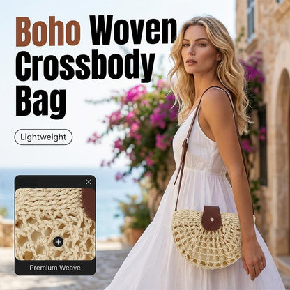 👜 LIMITED-TIME 53% OFF! ✨ Woven Crossbody Bag – Boho, Handwoven, Adjustable, Lightweight ✨