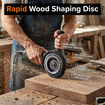 🔥54% OFF! Wood shaping disc for angle grinder – rapid removal, ultra durable. Perfect for carving & DIY! 50K+ sold! 🔧✨
